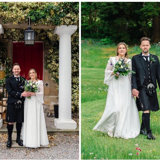 Jacqueline und Ronny bei ihrer Hochzeit in Coul House Hotel