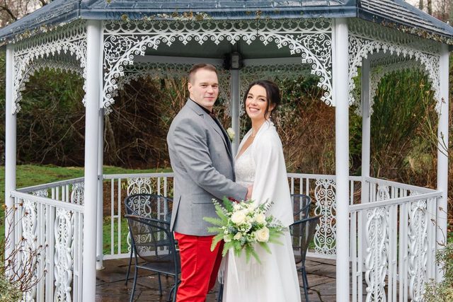 Jenny und Jens bei ihrer Hochzeit in Coul House Hotel Contin